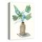Brown Vase Tropical Leaves 12" x 18" Canvas Wall Art